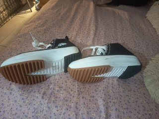 Botines negros y blancos imitación
