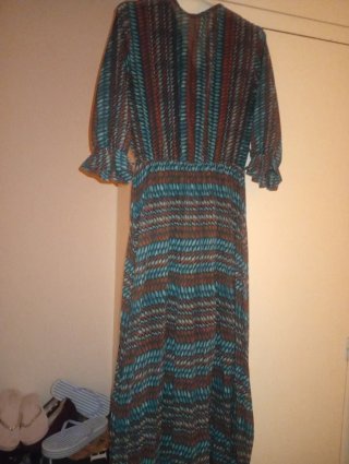 Vestido largo estampado
