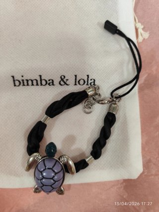 Pulsera Bimba y Lola Tortuga Morado/Plata