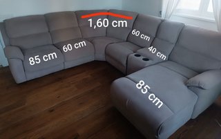 Sofá modular chaise longue beige
