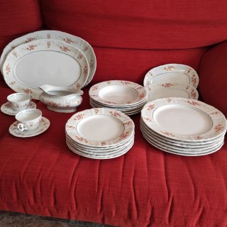 Vajilla Vintage Porcelana Flores