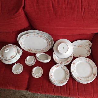 Vajilla Vintage Porcelana Flores