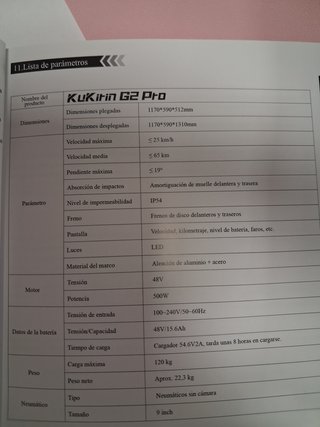 Patinete Eléctrico KUKIRIN G2 Pro