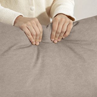 Sillón reclinable de tela beige