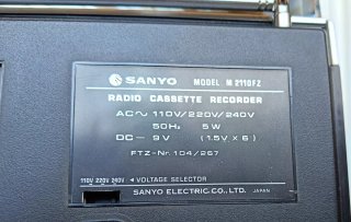 Radiocassette Sanyo