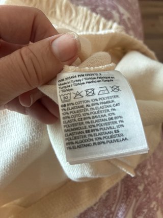 Falda H&M cruda con flecos Talla M