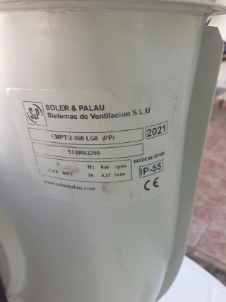 Ventilador industrial ABB 0.37 kW