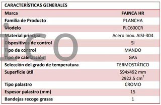 Plancha Gas Cromo Serie 500 - PLC600CR