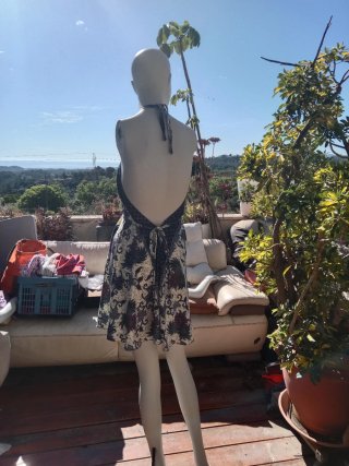 Vestido de seda multiposición estilo hippie romant