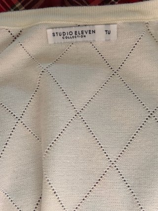 Chaqueta cardigan Estudio Eleven cuello joya