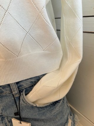 Chaqueta cardigan Estudio Eleven cuello joya
