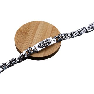 Pulsera Plata Estilo Chrome Hearts Cruz