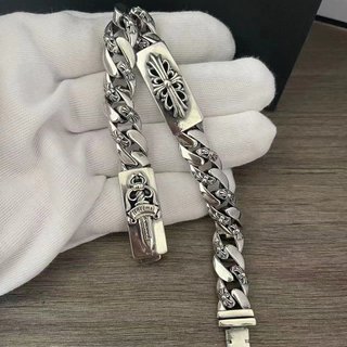 Pulsera Plata Estilo Chrome Hearts Cruz