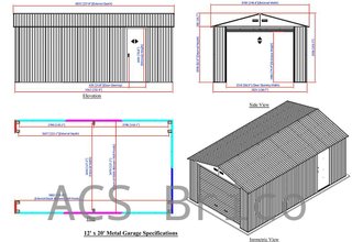 Garage in Metallo Lyon 591x352x259 cm - Duramax
