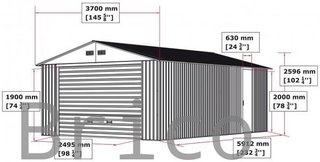 Garage in Metallo Lyon 591x352x259 cm - Duramax