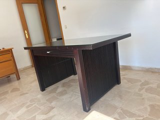 Mesa de comedor cristal y madera