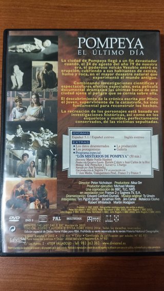 Pompeya El Último Día DVD BBC Documental
