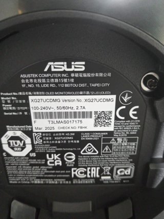 ASUS XG27UCDMG para piezas