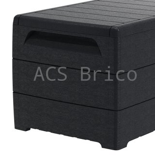 Baúl Arcón PVC 416 L Gris Oscuro - 70x129x62 cm - Duramax
