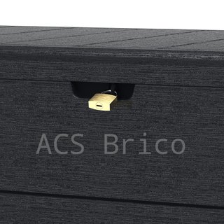 Baúl Arcón PVC 416 L Gris Oscuro - 70x129x62 cm - Duramax