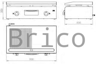 Plancha Gas Acero Rectificado Ranurada Serie 500 - PLC900RTRN