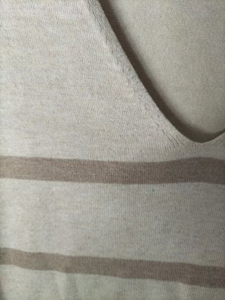 Jersey fino Cortefiel rayas beige/marrón XL