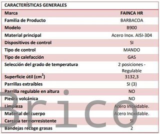 Barbacoa Gas Serie 500 - B900