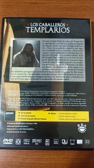 DVD National Geographic: Caballeros Templarios