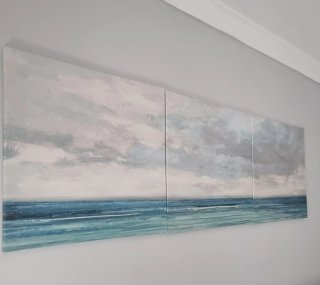 Cuadro Tríptico Marino IKEA 180x60
