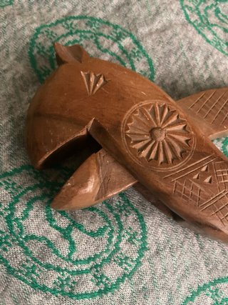 Schiaccianoci in legno artigianato vintage