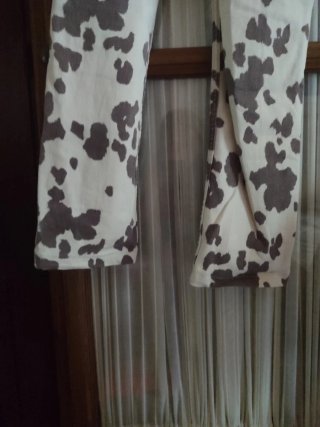 Pantalón Zara estampado beige/marrón T.34