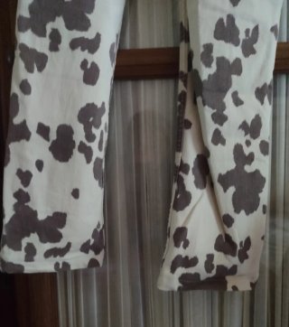 Pantalón Zara estampado beige/marrón T.34