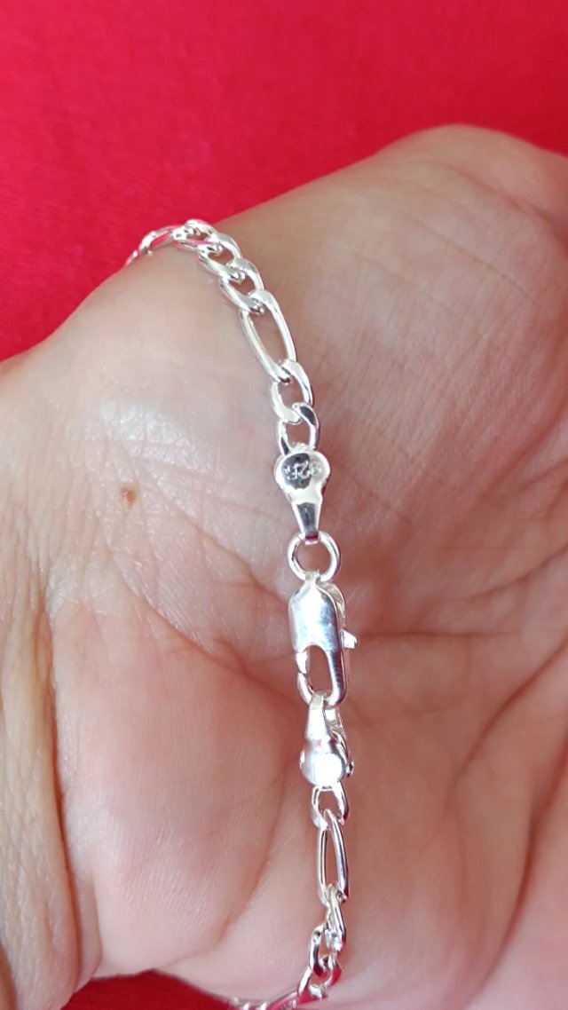Pulsera Plata Laminada Figaro