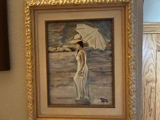 Cuadro Mujer en la playa 1996