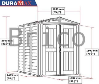 Caseta PVC Yardmate Plus 249x161x210 cm - Duramax