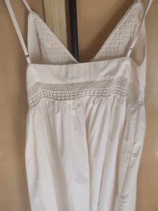 Vestido largo Zara blanco