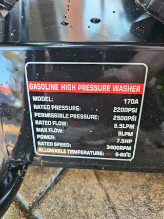 Hidrolimpiadora Gasolina Alta Presión,150 Bares.
