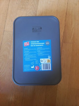 Caja organizadora de plástico gris