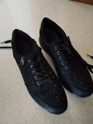 Zapatillas casual mujer negras talla 39