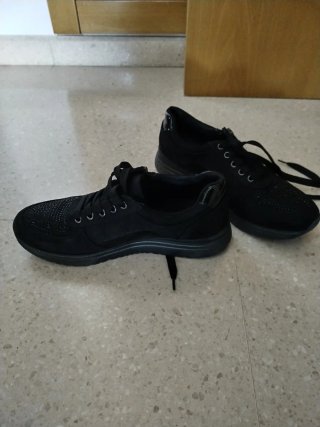 Zapatillas casual mujer negras talla 39