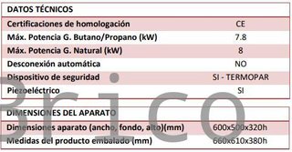 Plancha Gas Acero Rectificado Serie 500 - PLC600RT