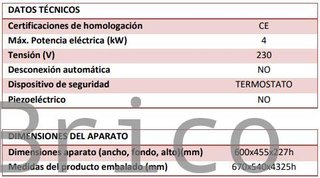 Plancha Eléctrica Acero Rectificado Serie 100 - PLCE6100RT