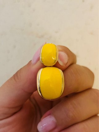Orecchini donna oro e giallo