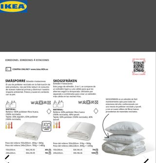 Edredón SKOGSFRÄKEN IKEA 240x220cm