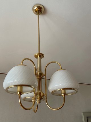 Set Lampade Vintage Vetro e Metallo