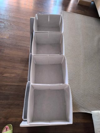 Mueble organizador de tela blanco