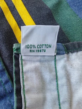 Polo Ralph Lauren shirt a righe L verde crest 90s
