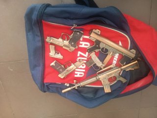 Lote 6 mechero pistola antiguo