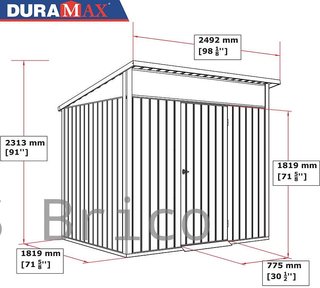 Caseta Metálica Palladium 181x249x231 cm - Duramax