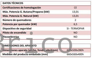 Barbacoa Gas Serie 500 - B600